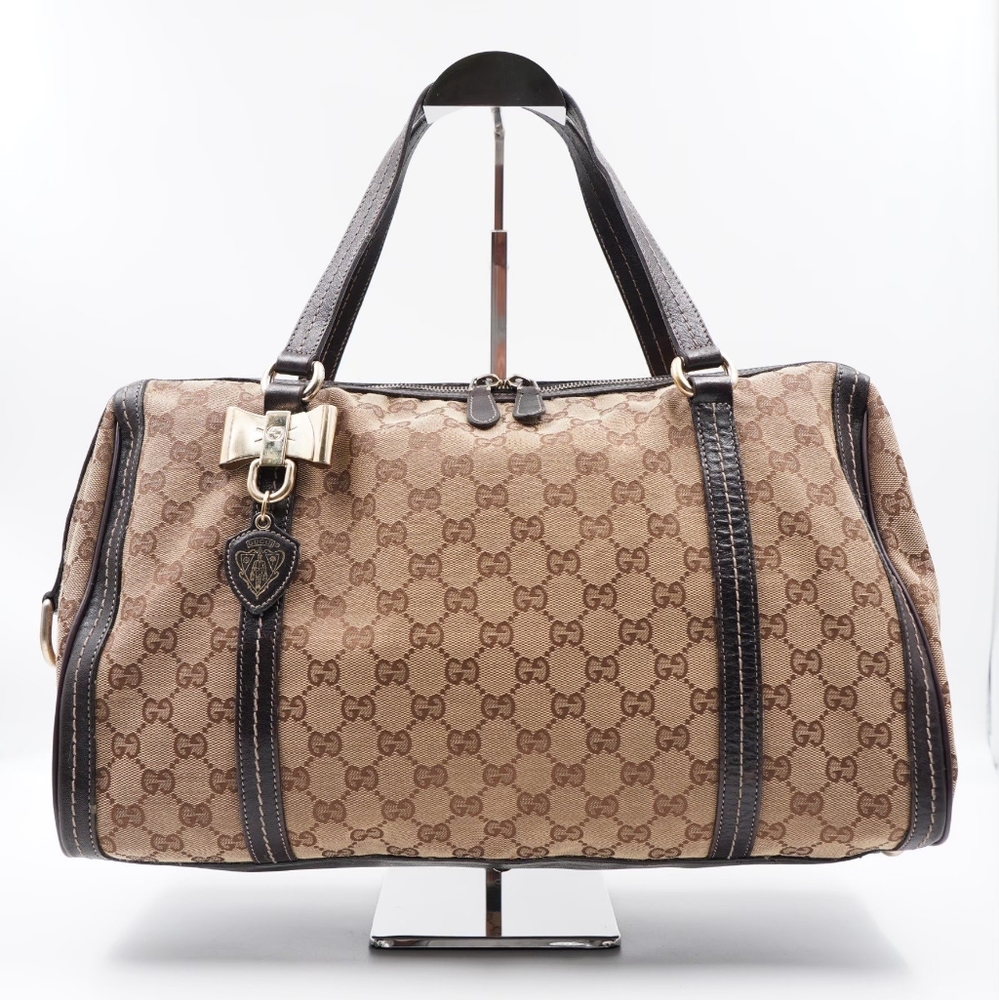 ❤️Gucci GG Canvas Boston Bag